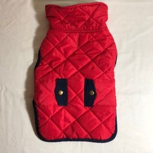 Pup Crew dog jacket for a small dog.